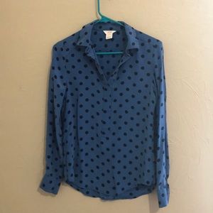 Joe fresh polka dot blouse